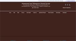 Desktop Screenshot of hammondandthompsondental.com