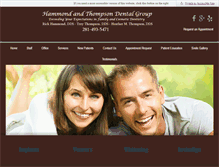 Tablet Screenshot of hammondandthompsondental.com